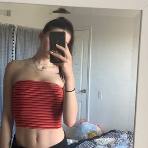 striped tube top
